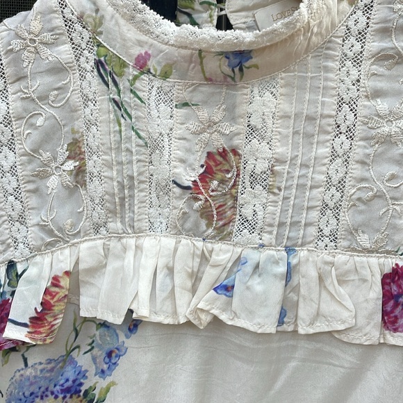 Floral Lace Ruffle Mini Dress - Picture 4 of 11